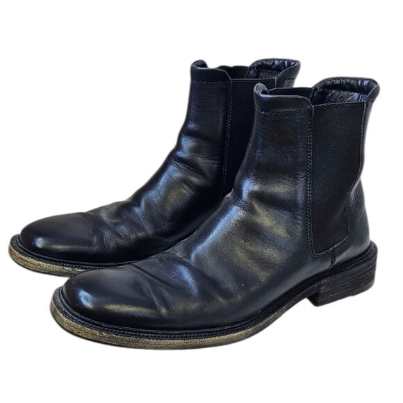 Gucci Mens Chelsea Leather Boots, Black, Slip On, Fall, Quiet Luxury, Size 9 D - Picture 1 of 14
